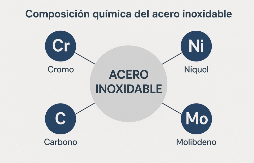 composición del acero inoxidable